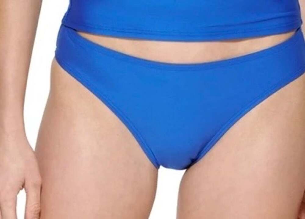 DKNY Blue Classic Hipster Swim Bottom XL NWT